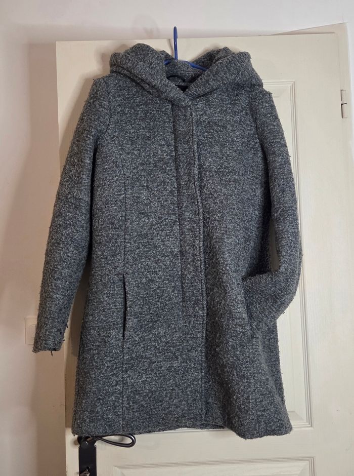 Manteau ONLY “Sedona” T.40/42 (L) – Gris bouclé chaud & doux – Capuche cocoon 💫 - photo numéro 10