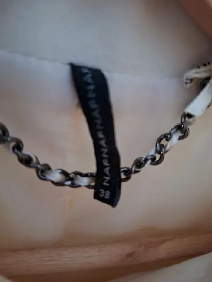 Manteau long écru femme Naf Naf taille 38 - photo numéro 2