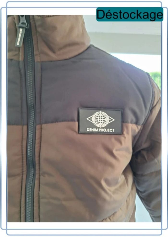Veste mi saison denim projet marron et noir - taille S - dou0001 - photo numéro 3