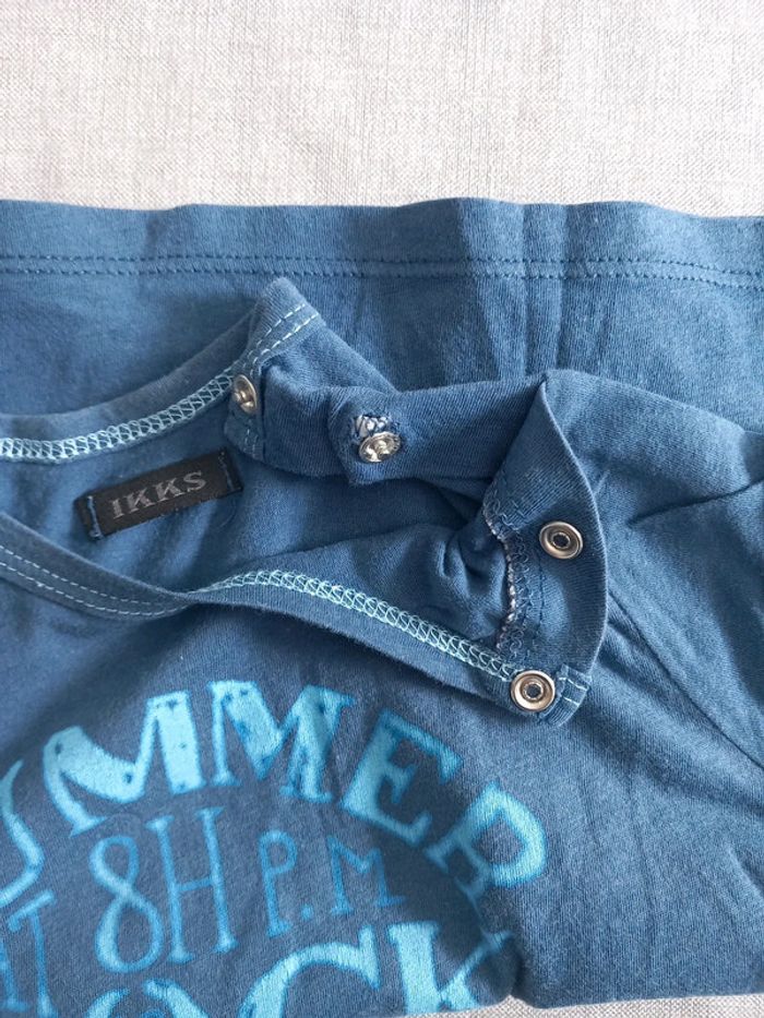 Tee-shirt bleu ikks 18 mois tbe - photo numéro 4