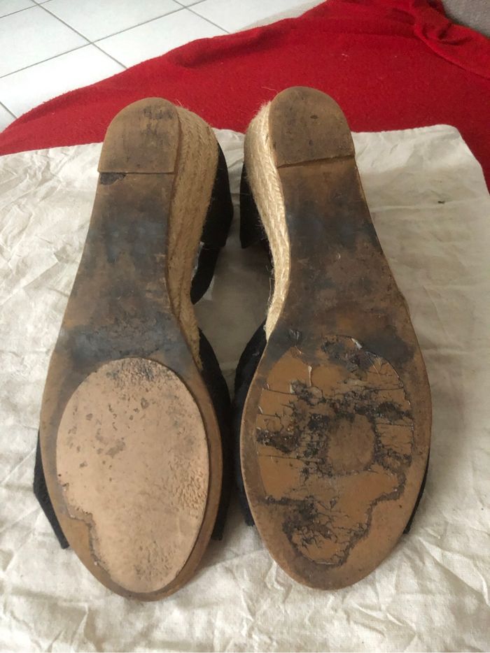 Espadrilles à talons noires taille 40 - photo numéro 3