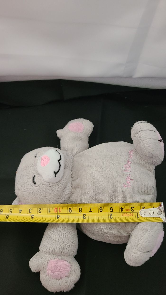 Ours TOPI L'OURSON doudou gris et rose - photo numéro 5