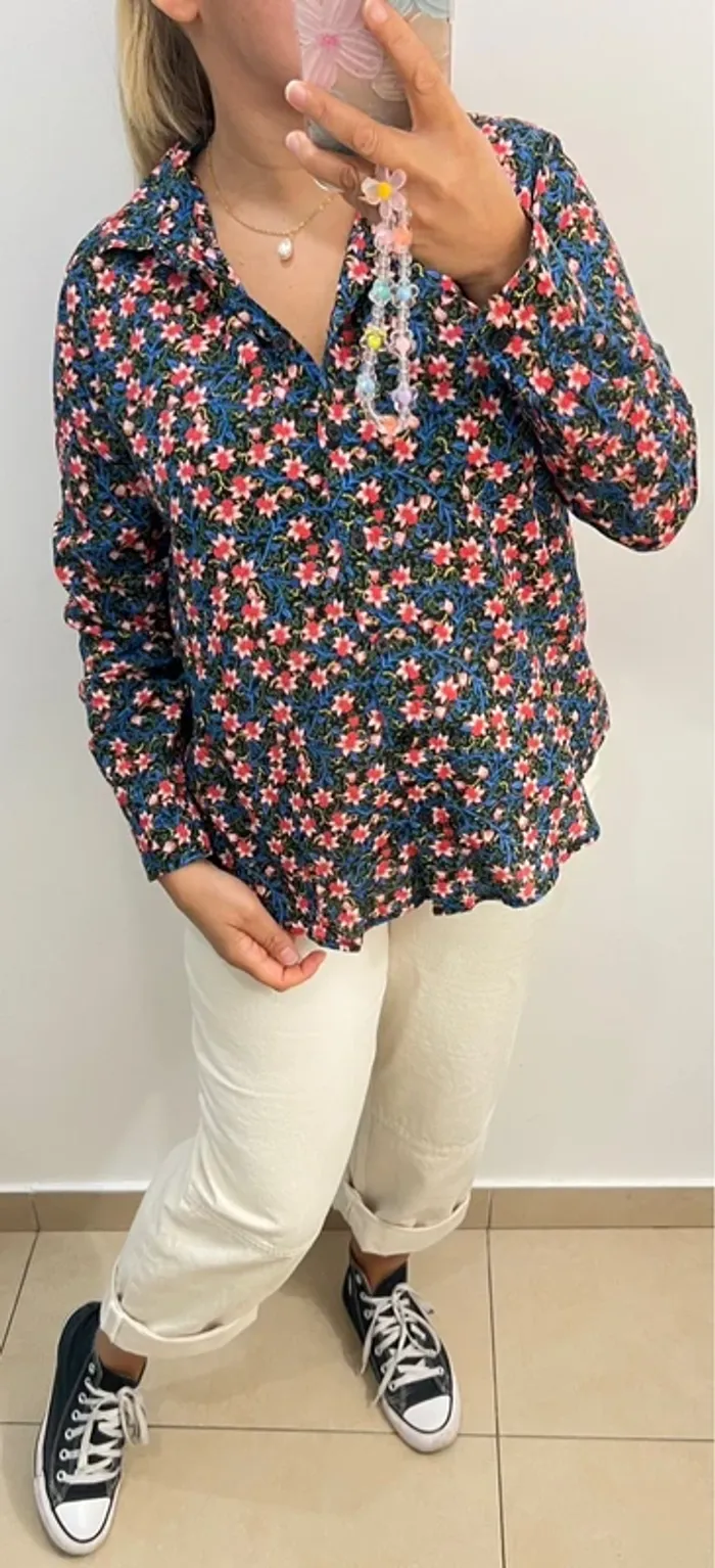Chemise À Fleurs Monoprix - photo numéro 4
