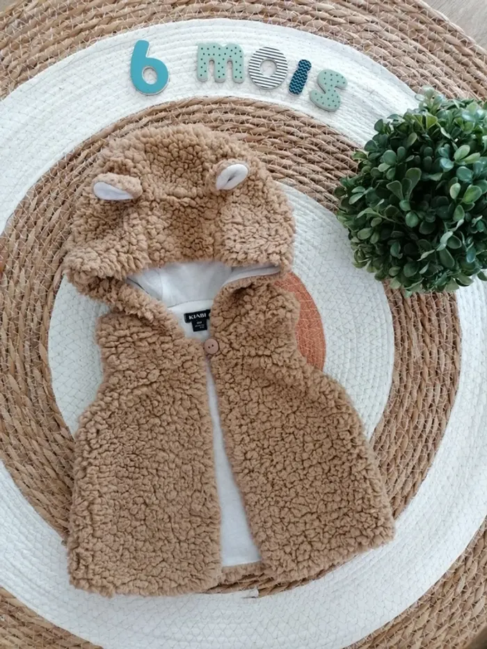 Gilet tout doux sans manches - Kiabi - 6 mois