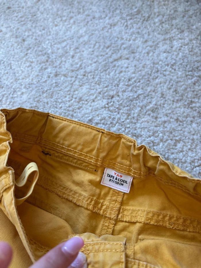 Bermuda jaune tape à l’œil taille 8 ans - photo numéro 3