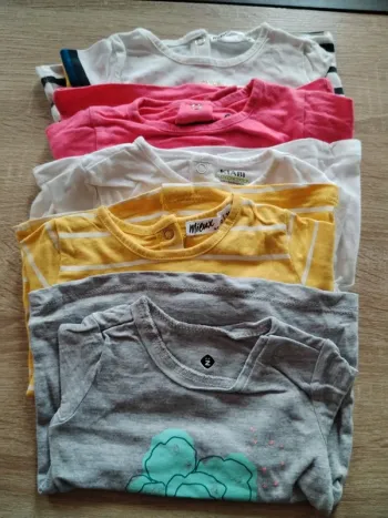 Lot 5 tee shirt fille coloré