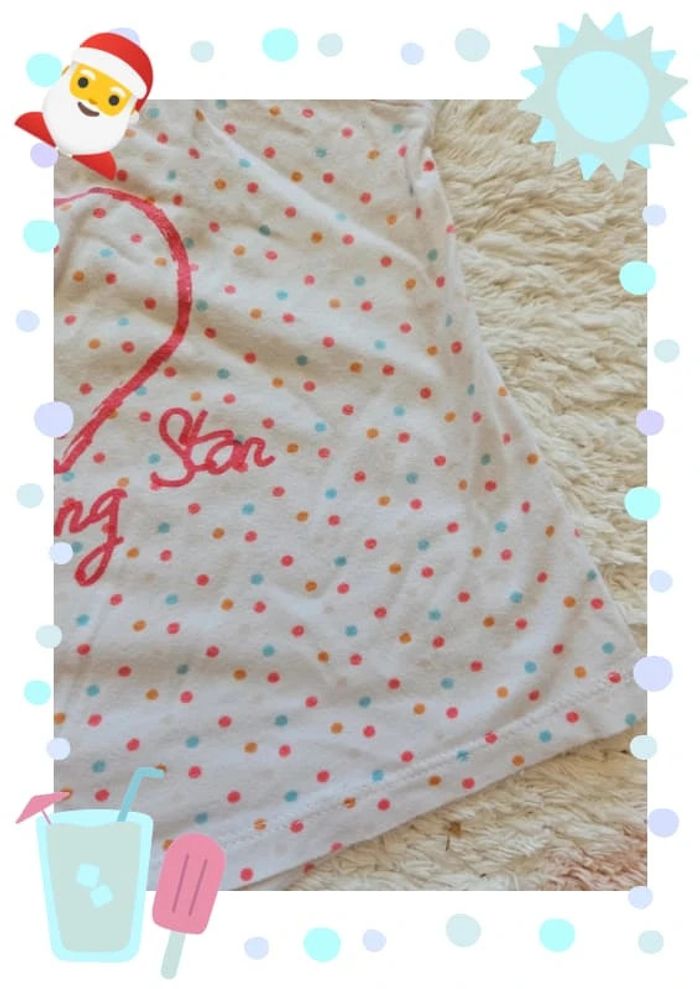 Tee shirt blanc a pois fille 3 ans tao manche courte - photo numéro 2