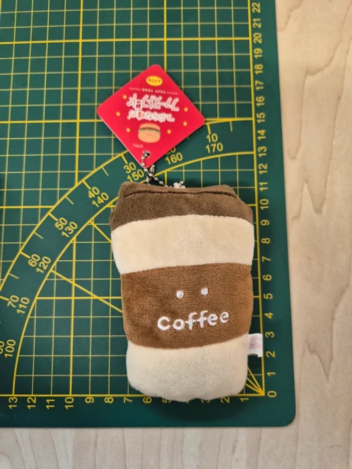 Porte-clés peluche Tsuburana Hitomi "Fast Food" : Coffee - photo numéro 4