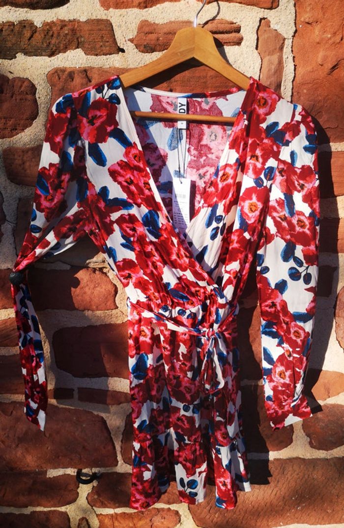 Robe courte manches longues JDY fleurie