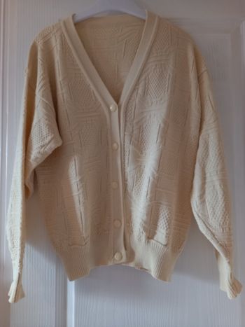 Gilet femme jaune paille marque Tricot Blanctex taille 44/46