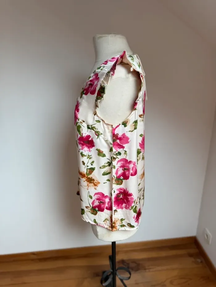 Superbe blouse fluide neuve avec étiquette Emma & Ella fleurie 🌸 XL 42 - photo numéro 5
