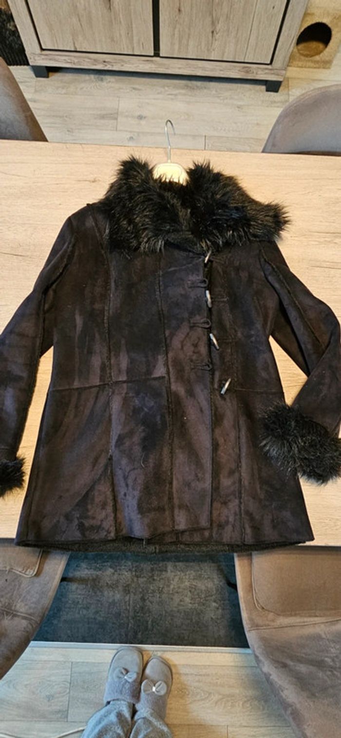 Manteau mi long, femme, 3 Suisse Collection,taille 42, nickel - photo numéro 5