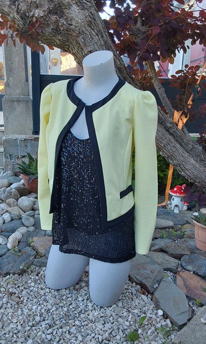 Veste blazer vintage jaune T 36