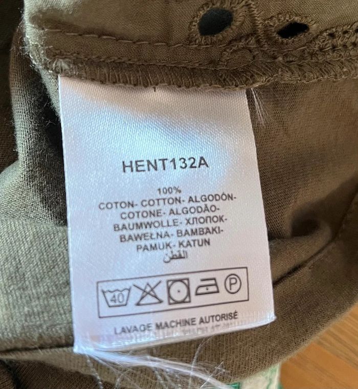 Débardeur blouse kaki naf naf taille M Détails brodés et dentelle 🌿 - photo numéro 6