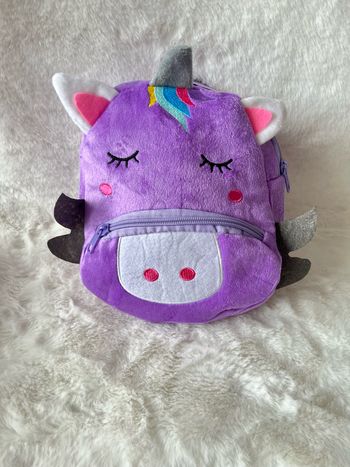 Sac à dos en peluche Licorne violette