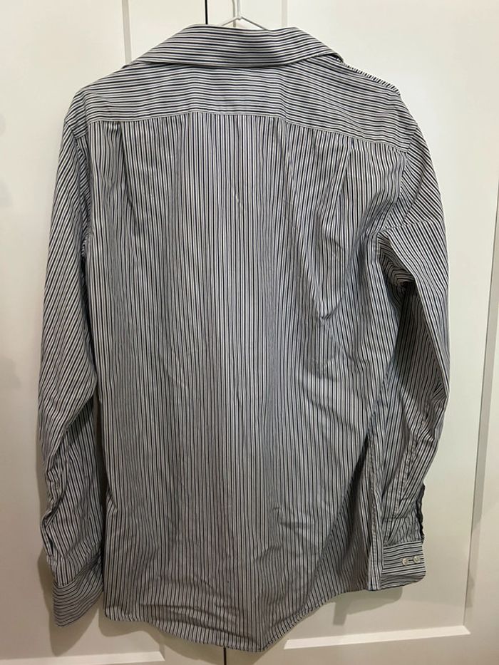 694 – chemise à rayures noire, bleue et blanche Ralph Lauren en taille 38 - photo numéro 6