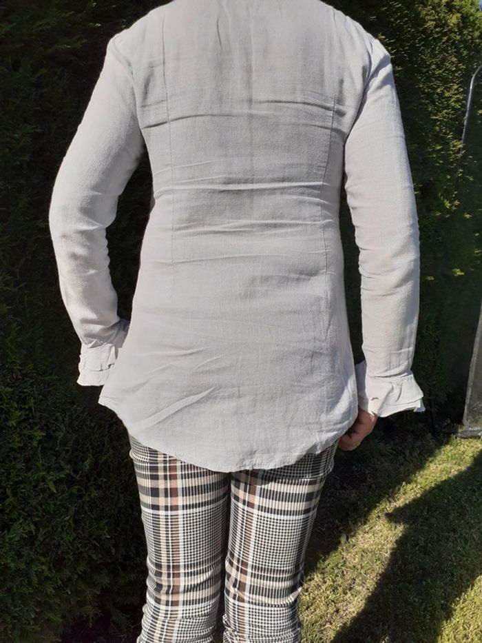Magnifique tunique en lin grise - photo numéro 4