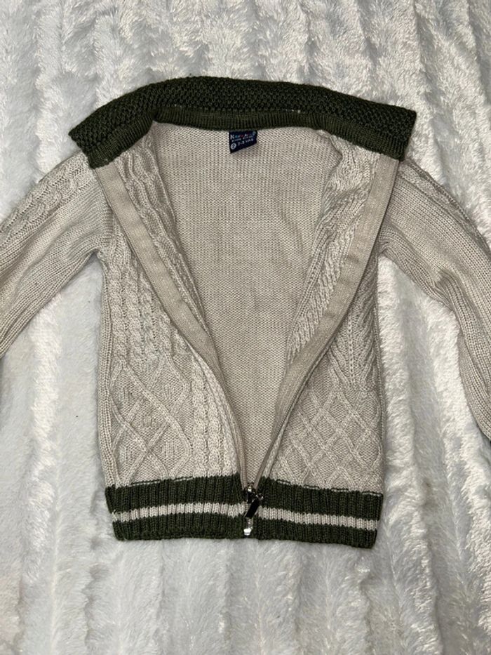 Gilet beige et kaki - photo numéro 4