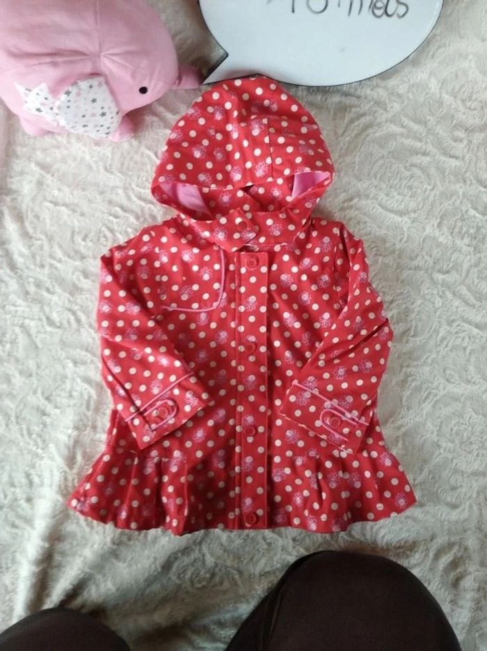 Manteau blouson imperméable avec capuche Fille 18 mois Orchestra - photo numéro 2