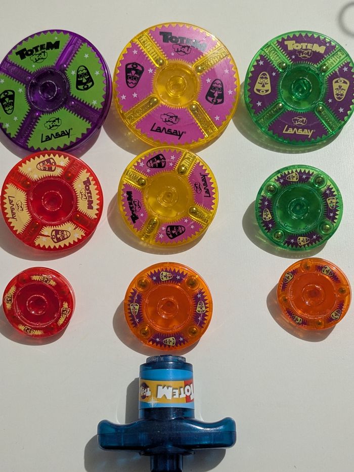 Lot de 9 Toupies vintage Lansay. - photo numéro 2