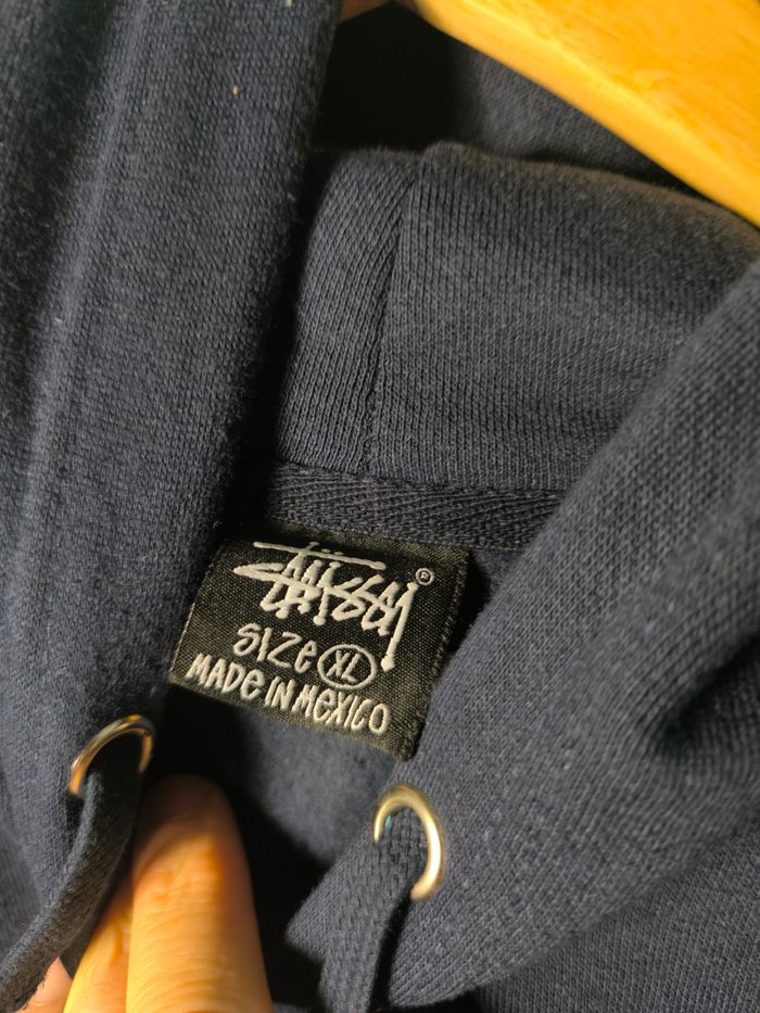 hoodie rework stussy style bleu marine très bon état taille  XL - photo numéro 9