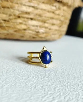 Bague pierre bleue