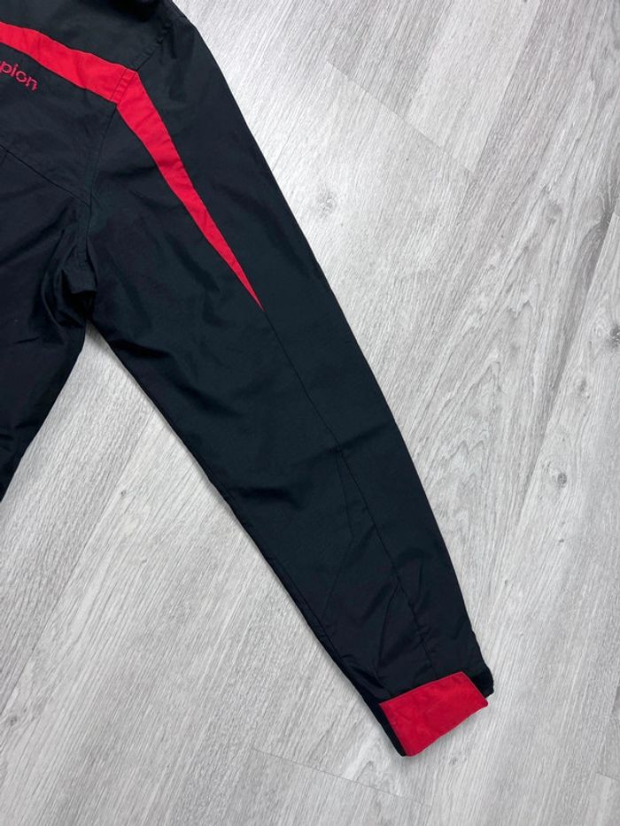 Veste à capuche vintage Champion Noire et Rouge Taille M - photo numéro 8