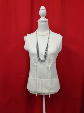 Giani Giuili Pull sans manches blanc crème * taille 3 *