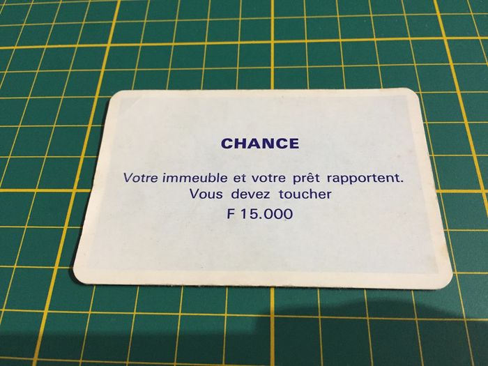Votre immeuble et votre prêt rapportent carte chance pièce Monopoly Miro Parker company #A63