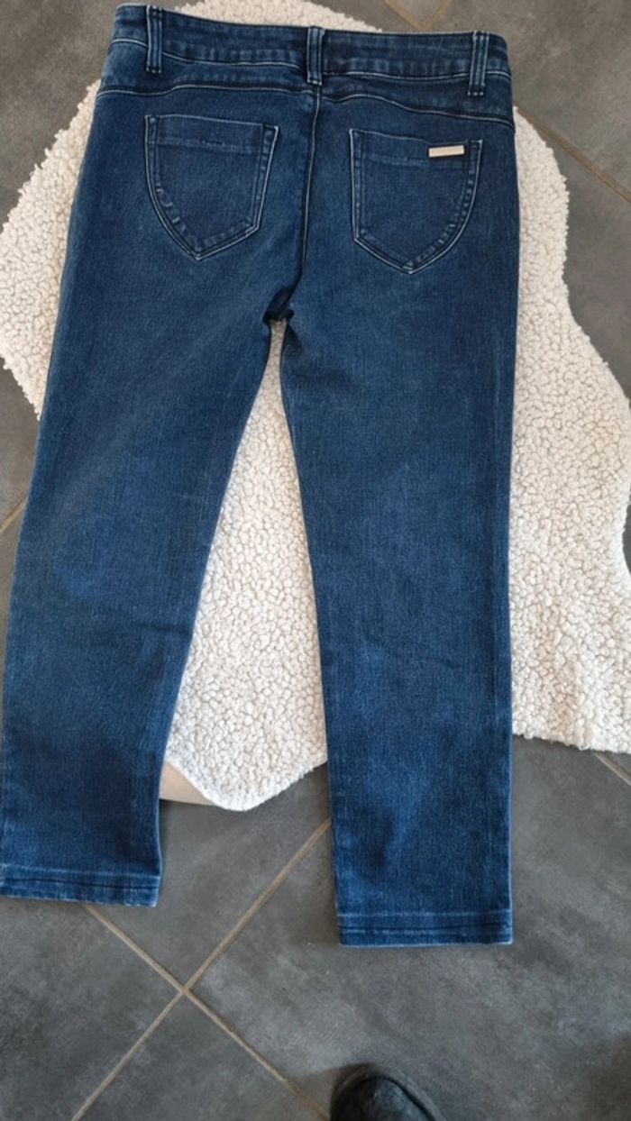 Jean femme XL 42 bleu elasthanne  t bon état - photo numéro 2