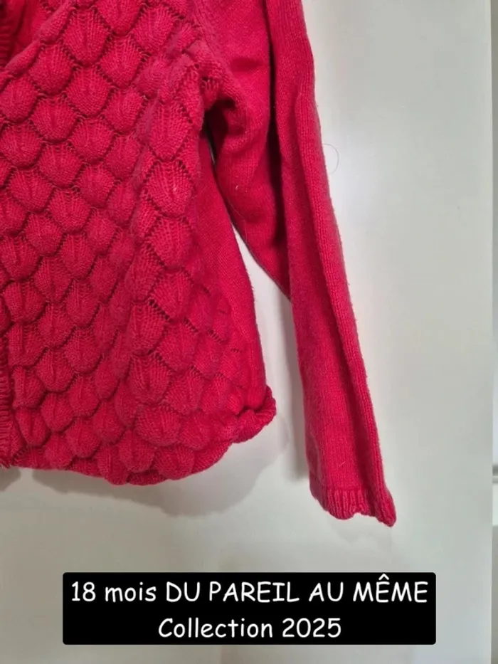 Collection 2025 Du pareil au même 18 mois 80 cm cardigan rose  gilet fille - photo numéro 7