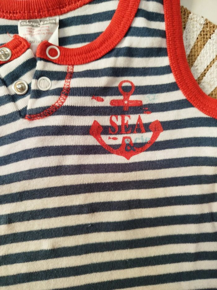 Barboteuse garçon marin marinière - photo numéro 3