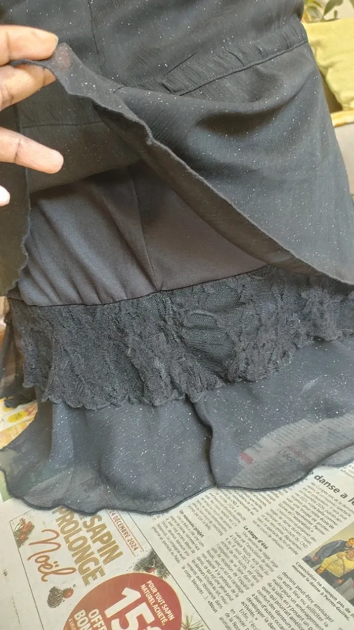 Robe sans manche dentelle volant longueur mi-cuisse - photo numéro 6