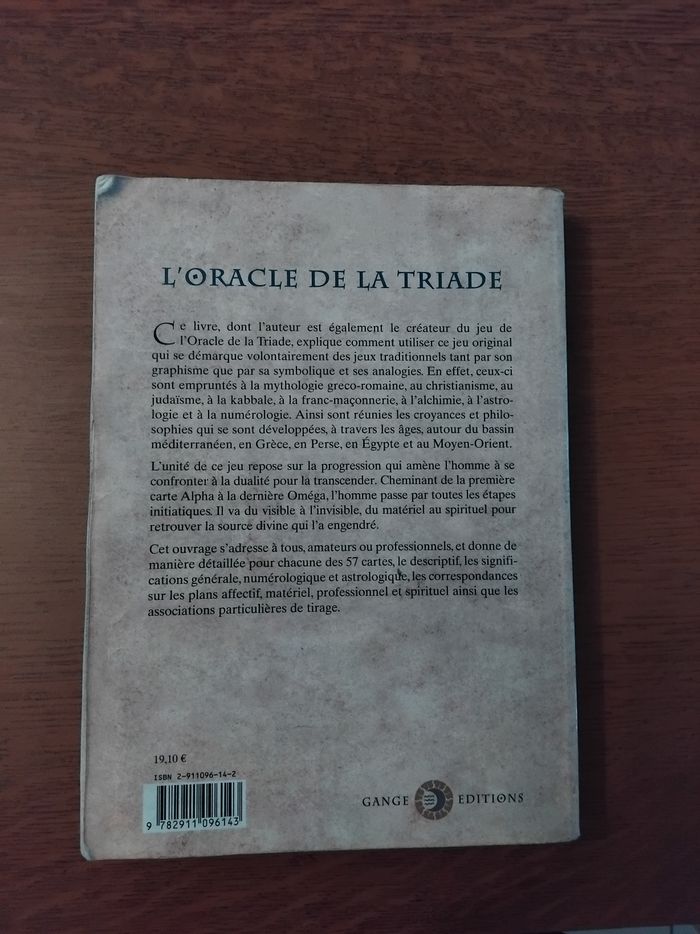 L ORACLE DE LA TRIADE 1ère édition 1992 rare avec son livre - photo numéro 7