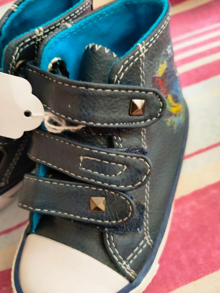 Bottines baskets type converse Saxo Blues 21 bébé - photo numéro 8