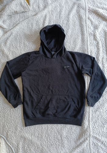 Sweat noir à capuche Teddy Smith logo discret