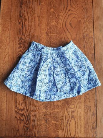 Jupe à motifs bleus Okaïdi 5 ans