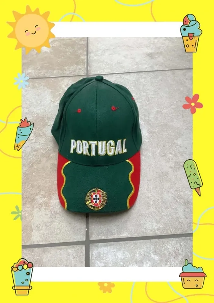 Casquette verte foncé rouge Portugal