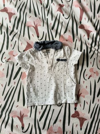 Polo manches courtes blanc