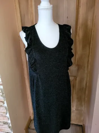Robe noir à paillette femme taille M neuve