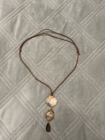 Collier pendentif effet pierre – style bohème