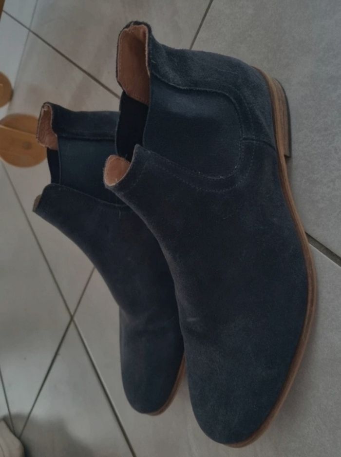 Bottines bleues Galeries Lafayette - photo numéro 2