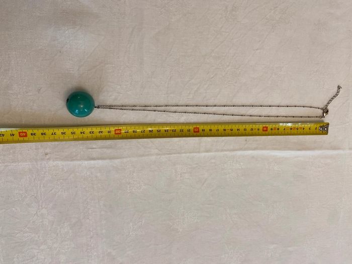 Sautoir argenté pendentif boule verte Cyrillus - photo numéro 10