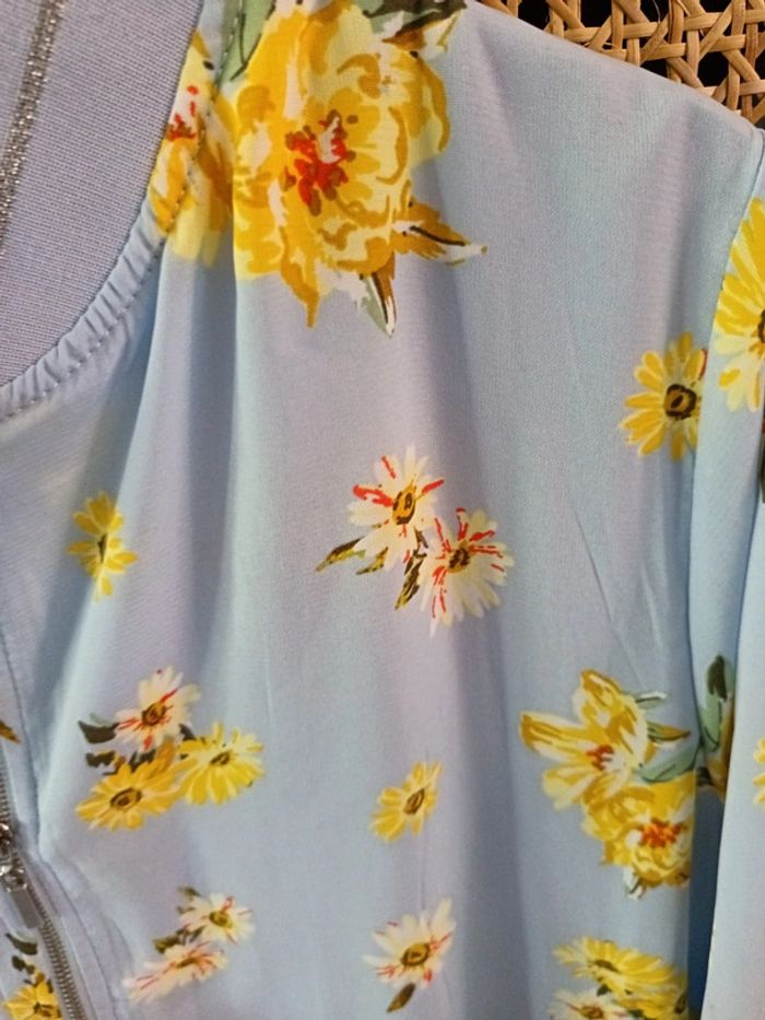 Veste zippée fleurie - photo numéro 4