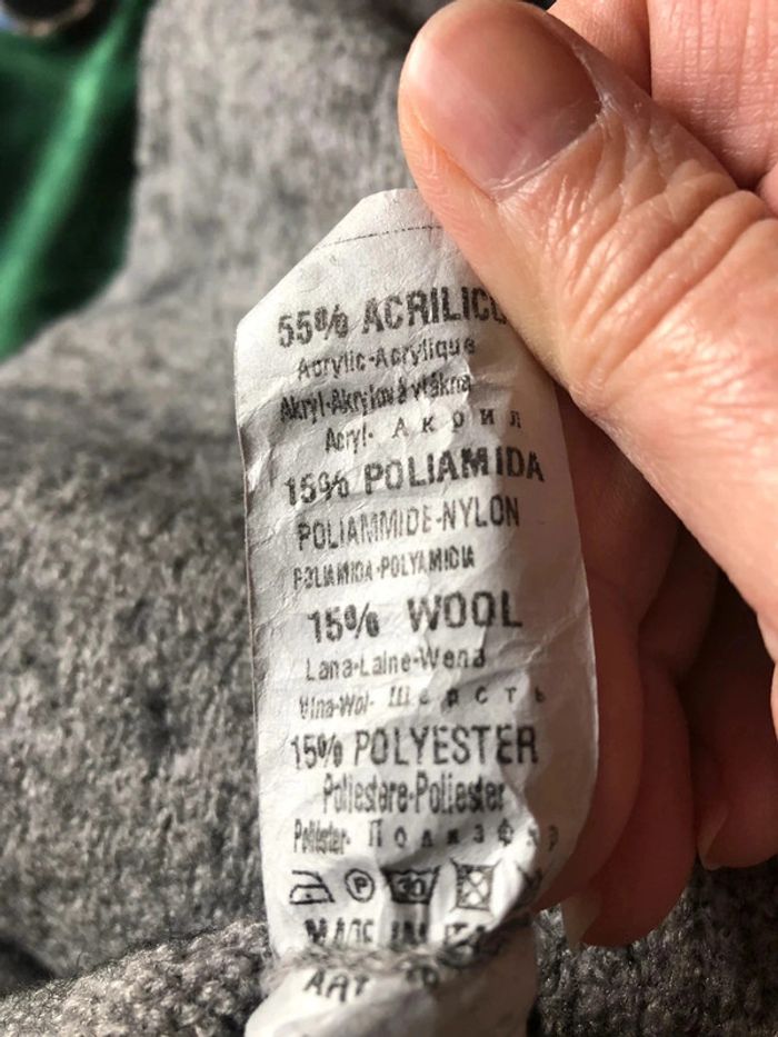 Pull gris chiné col v April Vintage - photo numéro 4