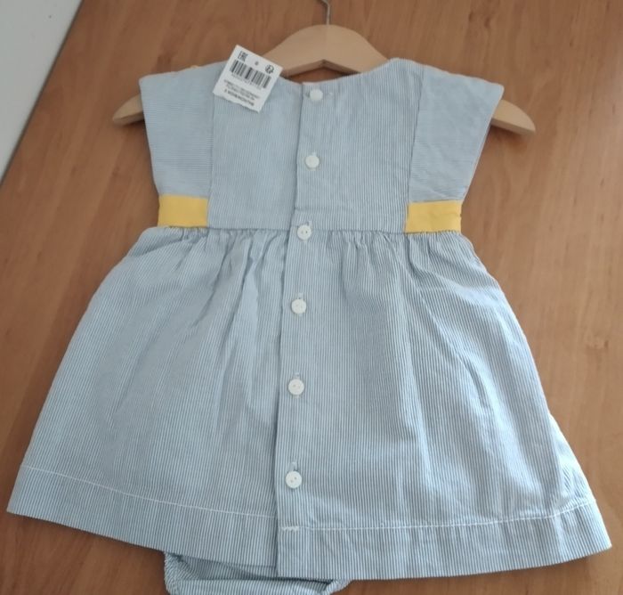 Ensemble Robe sans manches + Culotte 3 mois fille Neuve avec étiquette  Obaïbi - photo numéro 7