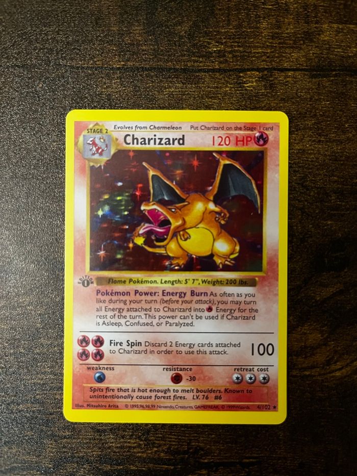 Pokemon 3 starter 1st Edition Charizard 4/102/blastoise 2/102/venusaur15/102 - photo numéro 2