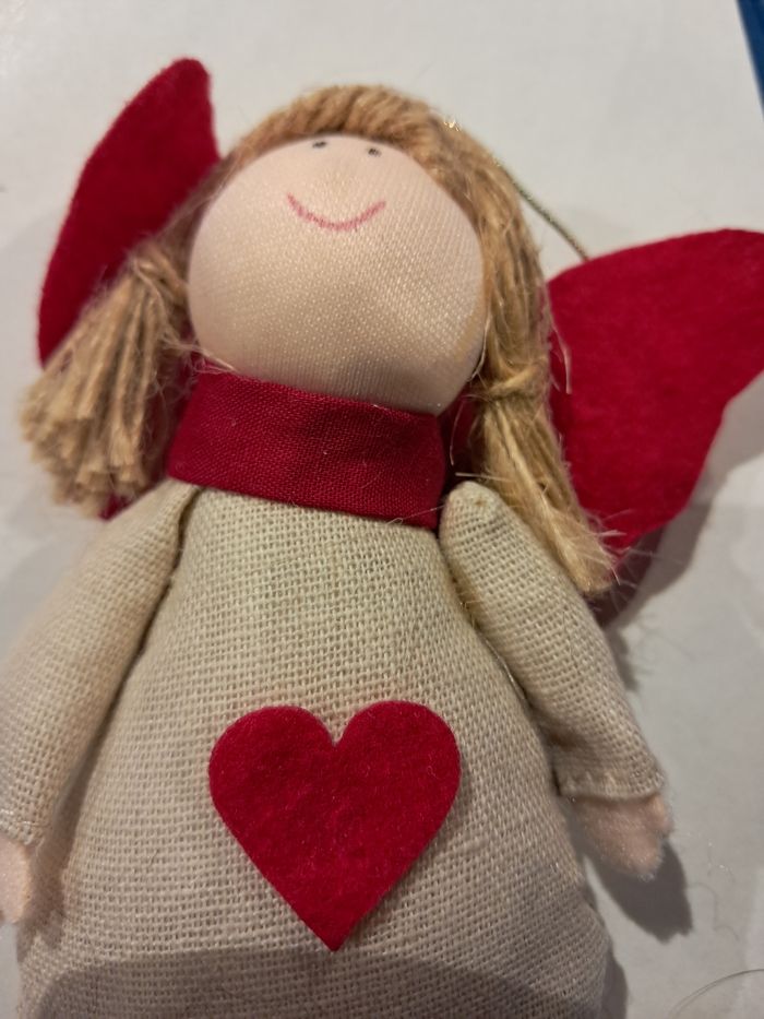 Ange en tissu pour décoration de Noël - photo numéro 3