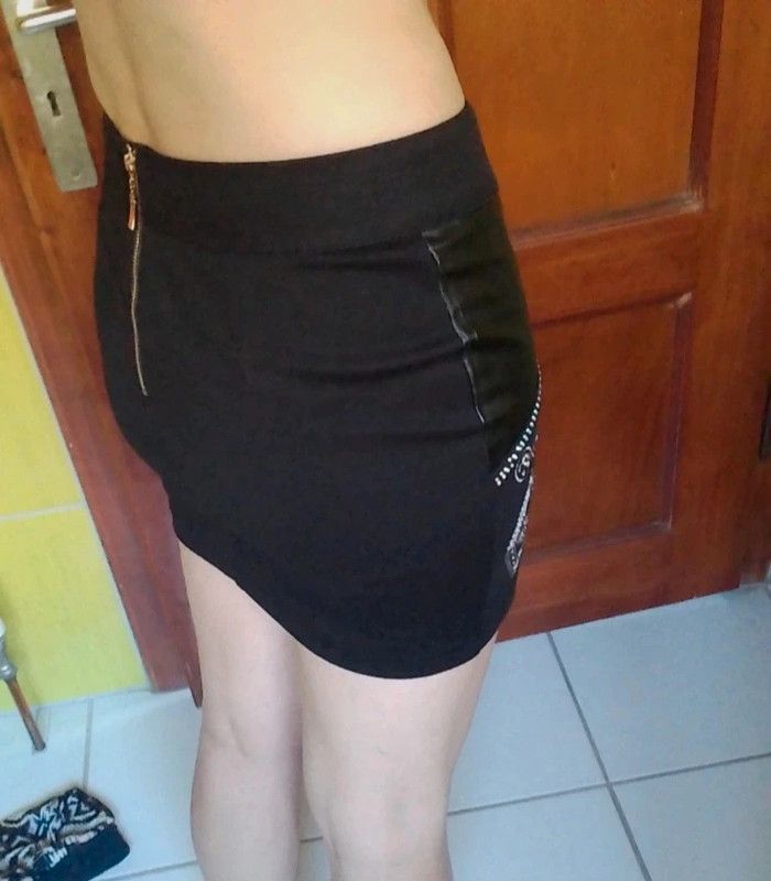 Mini jupe femme Noir avec motif - photo numéro 6