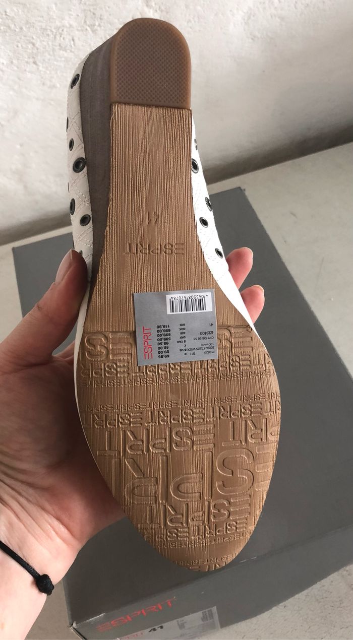 Esprit - une paire de chaussures compensées blanches - 41 - photo numéro 2
